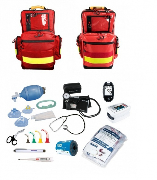 Gefüllter Notfallrucksack mit Füllung Profi